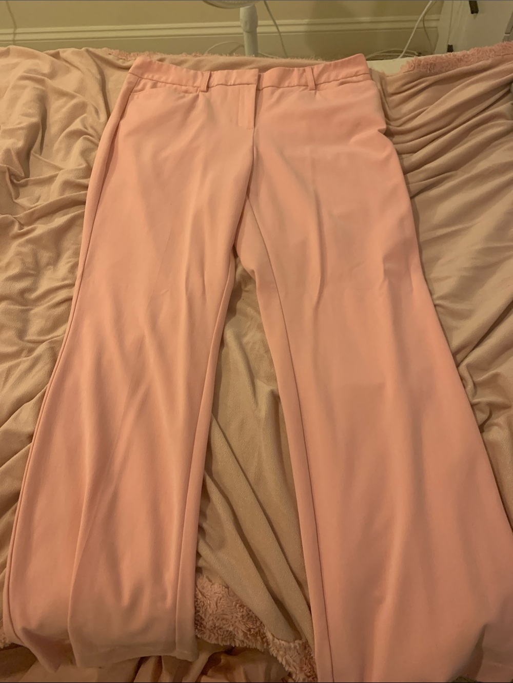 Classic Wide-Leg Women's Pants in Blush Pink